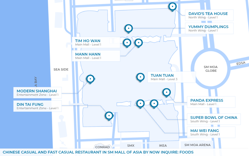 Map - Chinese Restaurant in SM Mall of Asia